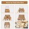 RUBFAC Baby Boxes with Letters for Baby Shower, 4pcs Rustic Farmhouse Style Boho Balloon Boxes with Burlap Grain for Birthday Gender Reveal Decoration Backdrop Photo Props